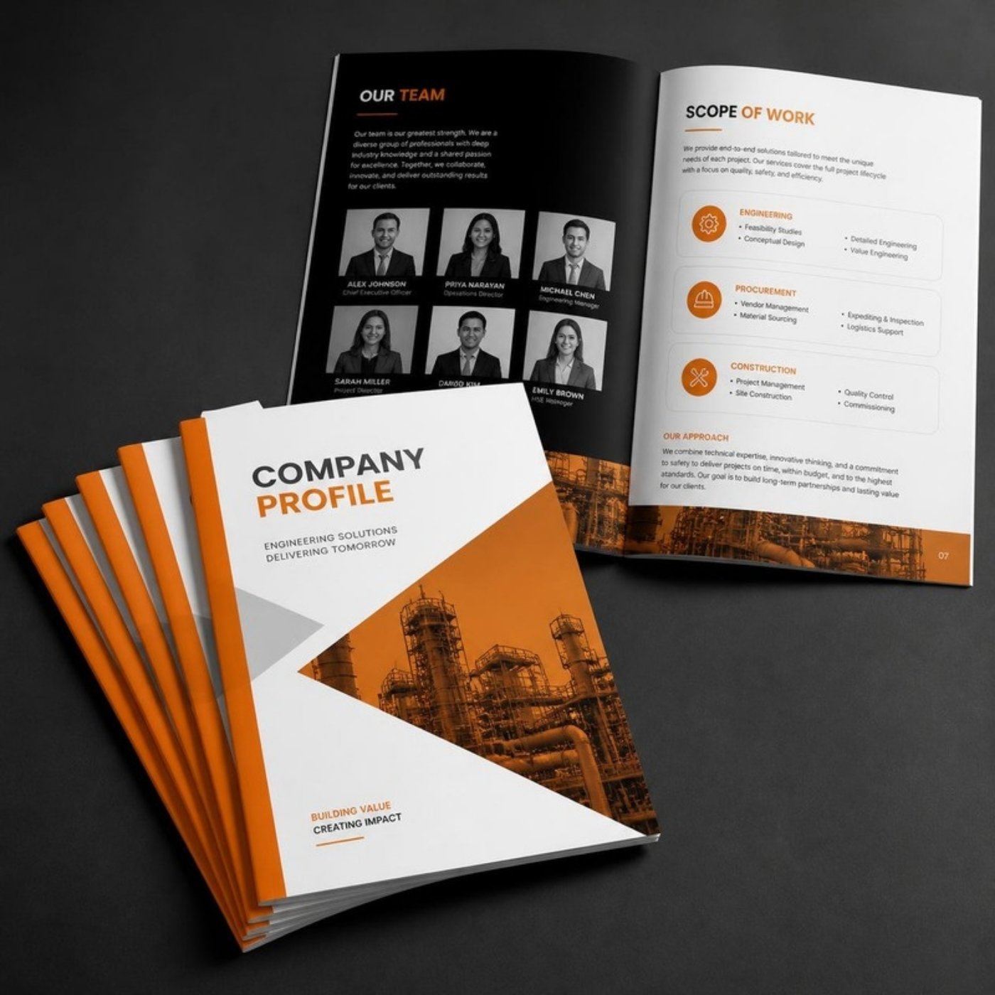 Company profiles printed by Option Print, Mumbai