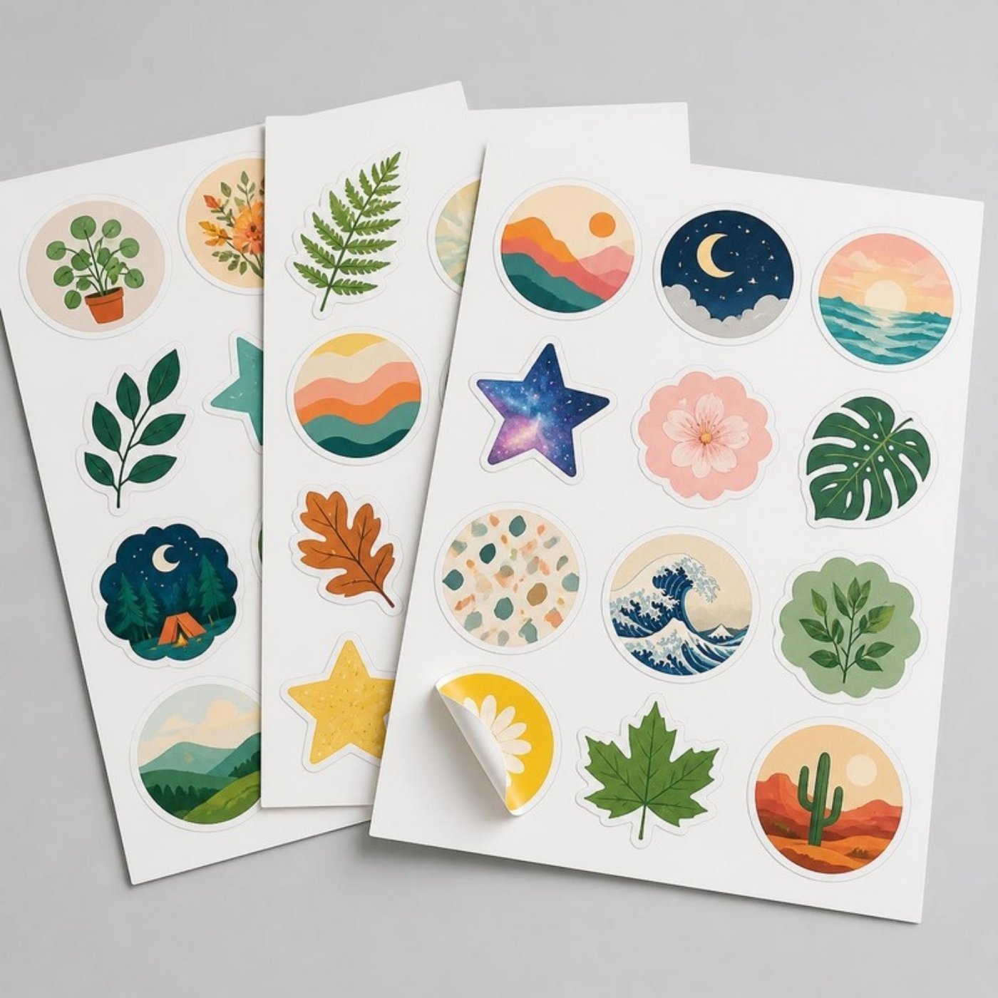 Sticker sheets printed by Option Print, Mumbai