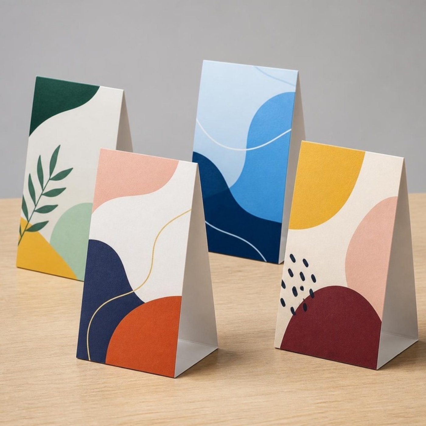 Tent cards printed by Option Print, Mumbai